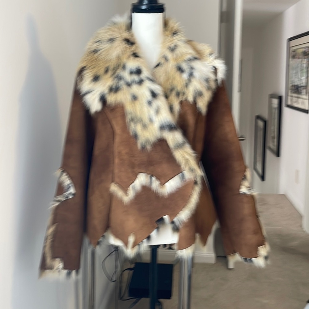 Faux suede jacket